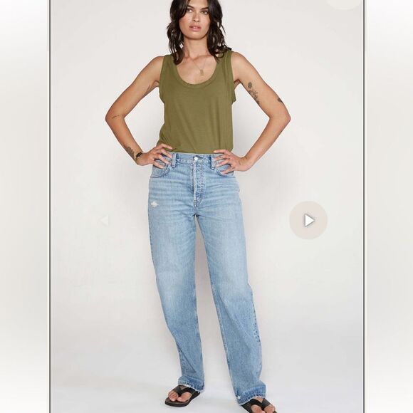 ÉTICA ALTIN SLOUCH BOYFRIEND Jeans Denim - STORM SURGE New size 24 - Picture 1 of 6